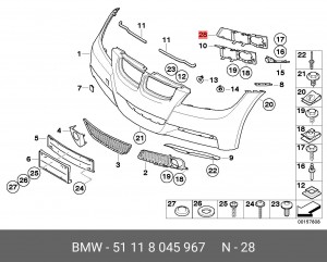 Крепление 51 11 8 045 967 BMW