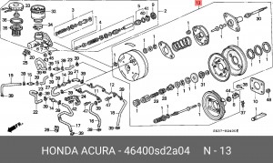 Усилитель тормозной системы 46400SD2A04 HONDA