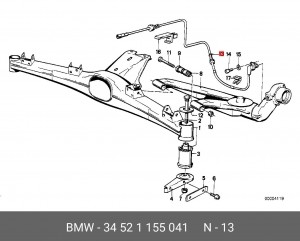 Датчик, частота вращения колеса 34 52 1 155 041 BMW