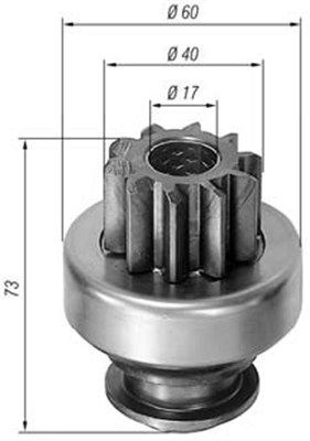 Ведущая шестерня, стартер 940113020039 MAGNETI MARELLI
