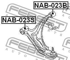 Сайлентблок рычага подвески NAB-023S FEBEST