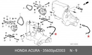 Выключатель, фара заднего хода 35600PD2003 HONDA