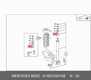 Отбойник амортизатора подвески A 180 326 01 68 MERCEDES BENZ