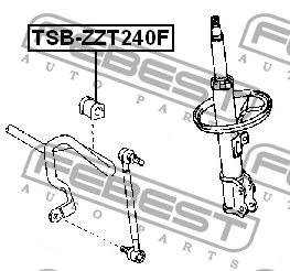 Втулка стабилизатора TSB-ZZT240F FEBEST
