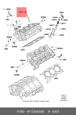 Комплект болтов головки цилидра 4F1Z-6065-AB FORD
