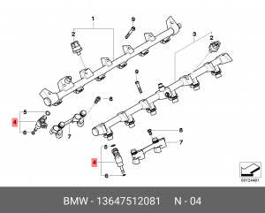 Клапанная форсунка 13 64 7 512 081 BMW