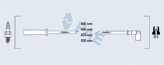 Ккомплект проводов зажигания 83330 FAE