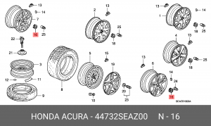 Колпак декоративный колесного диска 44732SEAZ00 HONDA
