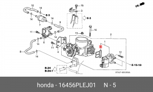 Прокладка, выпускной трубопровод 16456PLEJ01 HONDA