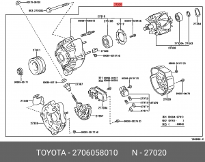Генератор 27060-58010 DAIHATSU