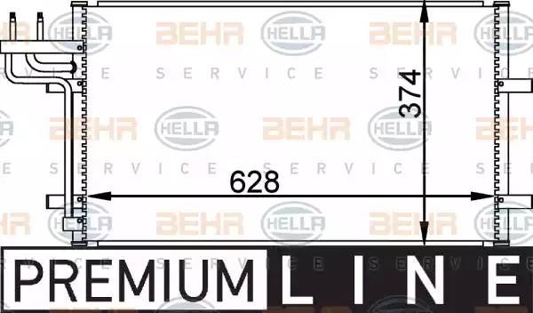 Конденсатор, кондиционер 8FC 351 301-731 HELLA