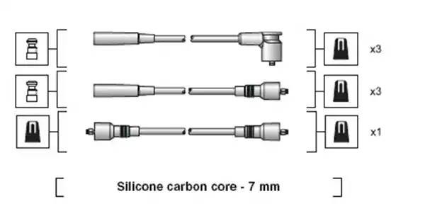 Ккомплект проводов зажигания 941318111141 MAGNETI MARELLI