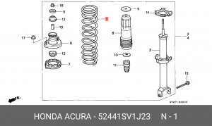 Пружина ходовой части 52441SV1J23 HONDA
