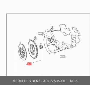 Сцепление (комплект) A0192505901 MERCEDES BENZ