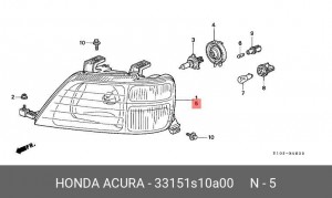 Фара головного света 33151S10A00 HONDA