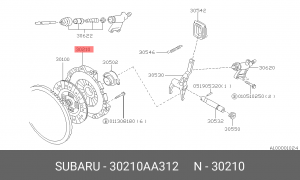 Нажимной диск сцепления 30210AA312 SUBARU