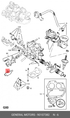 Поворотная заслонка, карбюратор 90107382 GENERAL MOTORS