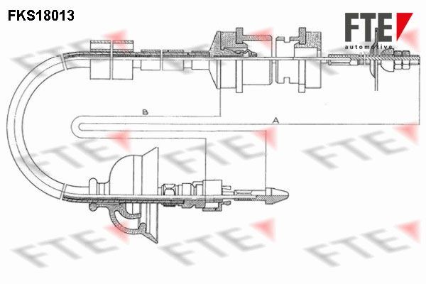 Трос, управление сцеплением FKS18013 FTE