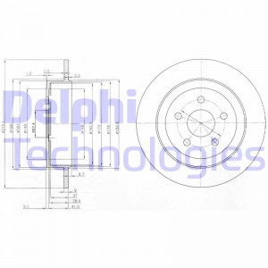 Тормозной диск BG3593 DELPHI