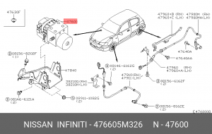Гидроагрегат, тормозная система 47660-5M326 NISSAN