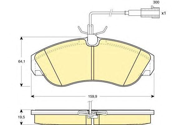 Комплект тормозных колодок, диско 6114261 GIRLING