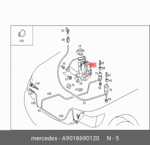 Бачок стеклоомывателя A 901 869 01 20 MERCEDES BENZ