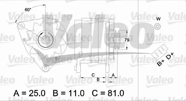 Генератор 437379 VALEO PHC