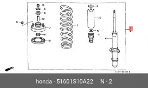Амортизатор подвески 51601S10A22 HONDA