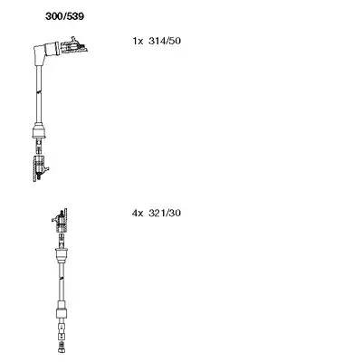 Ккомплект проводов зажигания 300539 BREMI