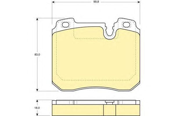 Комплект тормозных колодок, диско 6111612 GIRLING