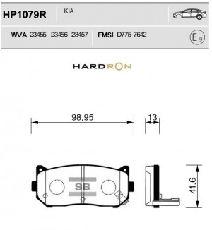 Колодки тормозные дисковые HP1079R SANGSIN
