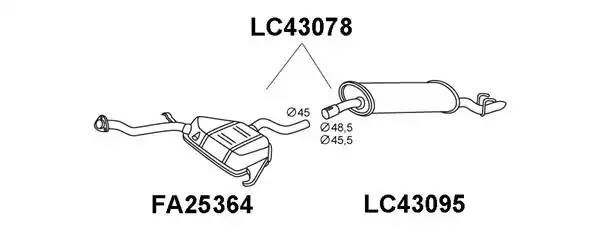 Глушитель выхлопных газов конечный LC43078 VENEPORTE