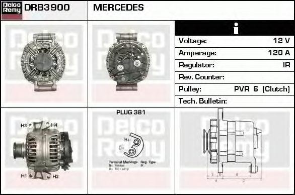 Генератор DRB3900 DELCO REMY