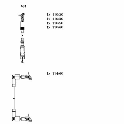 Ккомплект проводов зажигания 481 BREMI