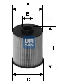 Топливный фильтр 26.006.00 UFI