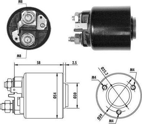 Тяговое реле, стартер 940113050060 MAGNETI MARELLI