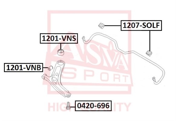 Сайлентблок 1201-VNS ASVA