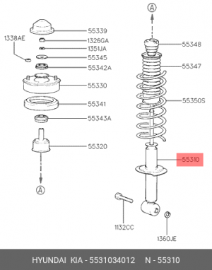 Амортизатор 5531034012 HYUNDAI KIA