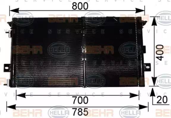 Конденсатор, кондиционер 8FC 351 036-731 HELLA