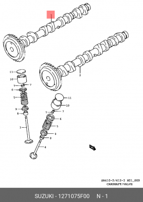 Распредвал 12710-75F00 SUZUKI