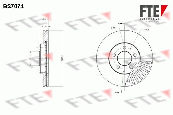Тормозной диск BS7074 FTE