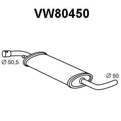 Предглушитель выхлопных газов VW80450 VENEPORTE