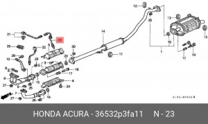 Лямбда-зонд 36532P3FA11 HONDA