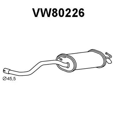 Глушитель выхлопных газов конечный VW80226 VENEPORTE