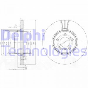 Тормозной диск BG9008 DELPHI
