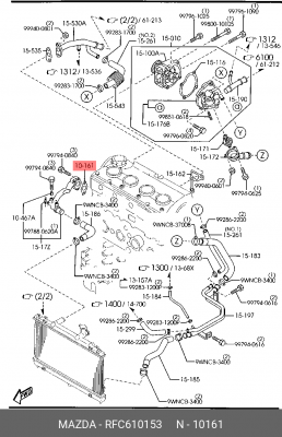 Прокладка, выпускной трубопровод RFC610153 MAZDA