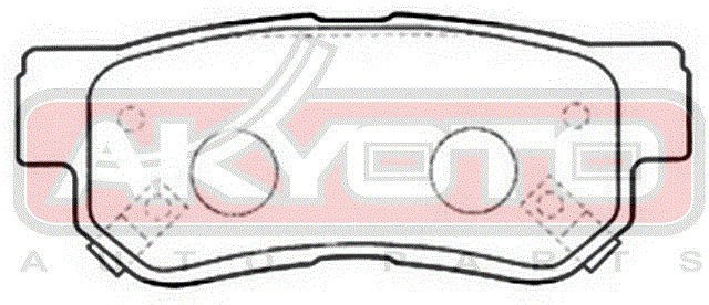 Колодки тормозные дисковые AKD-1272 AKYOTO