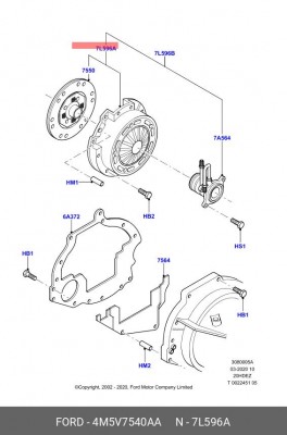 Комплект сцепления 4M5V-7540-AA FORD