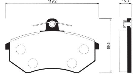 Колодки тормозные дисковые SP1043 SANGSIN