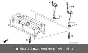 Свеча зажигания 9807B5617W HONDA